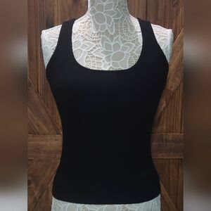 Marled Black Knit Tank Sz M
